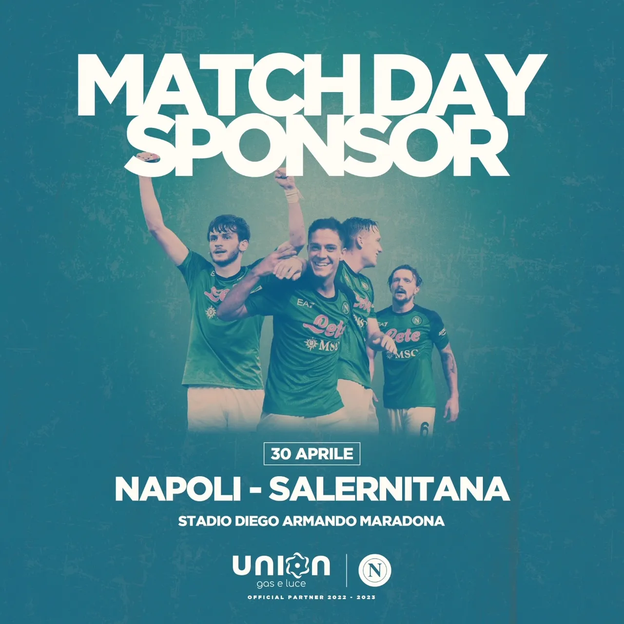 Napoli-Salernitana matchday sponsor di Union gas e luce