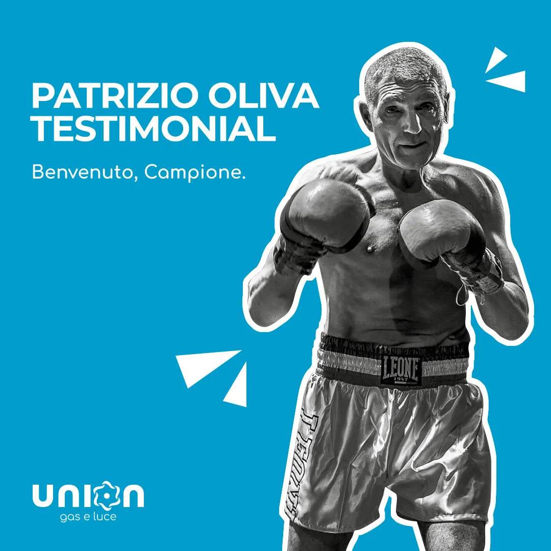 Patrizio Oliva Testimonial di Eccellenza di Union Gas e Luce