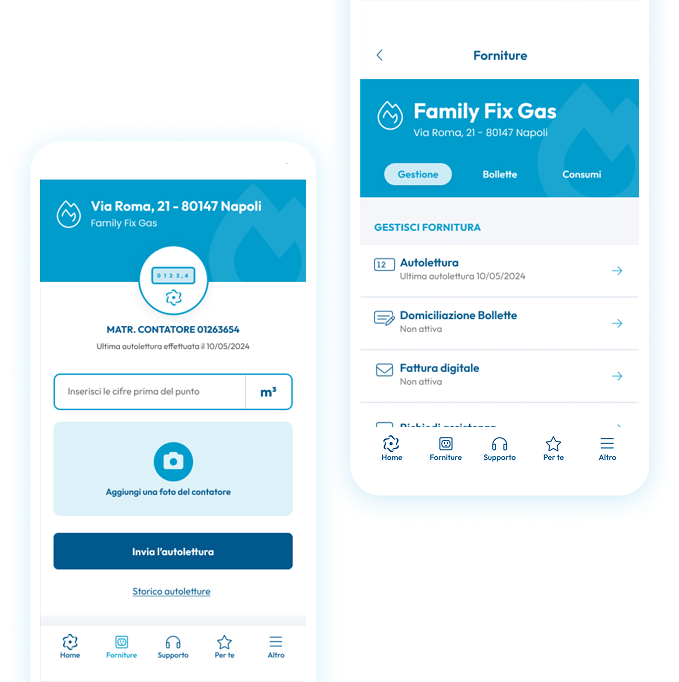 Comunica l'autolettura Gas